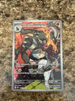 Pokemon TCG Destined Rivals Team Rockets Houndoom Card 191/182 IR NM - Image 3
