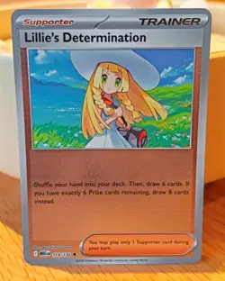 Lillie's Determination 119/132 Reverse Holo Trainer Mega Evolution Pokemon Card - Image 1