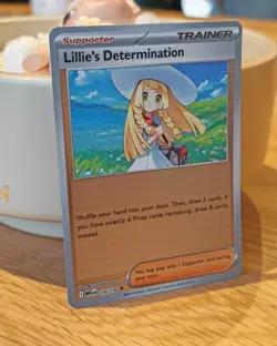 Lillie's Determination 119/132 Reverse Holo Trainer Mega Evolution Pokemon Card - Image 2
