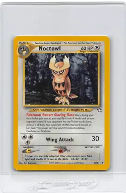 NOCTOWL 42/111 - UNCOMMON - Neo Genesis - VINTAGE WOTC Pokemon Card - NM - Image 1