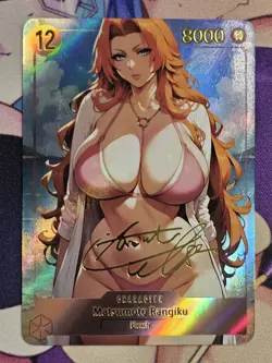 CUSTOM Matsumoto Rangiku Bleach Bikini Sexy Goddess Anime Waifu ACG Card - Image 1