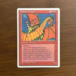 Shivan Dragon LP 4th Edition Magic The Gathering Card - Image 1