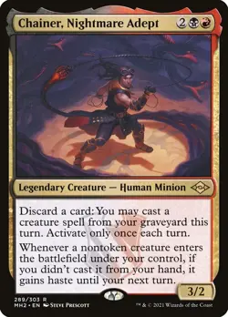ETCHED FOIL Chainer, Nightmare Adept Modern Horizons 2 Magic MTG Legendary Creat - Image 1