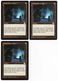 Well of Knowledge x3 3x 1997 Weatherlight RESERVED LIST Rare Artifact MTG LP AZ2 - Image 1