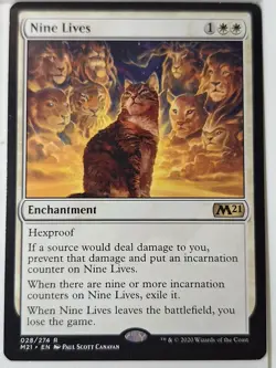 Nine Lives - Magic 2021 Core Set M21 - Magic the Gathering MTG Nice! - Image 1
