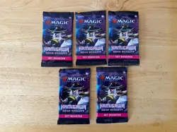 Lot Of 5 Magic The Gathering KAMiGAWA Neon Dynasty Set Booster Packs MTG - Image 1