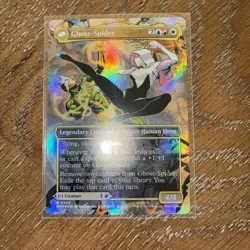 WOTC Marvel's Spider-Man Gwen Stacy (0202) (Borderless) (MR) (Foil) NM - Image 1