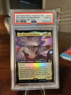 Sin, Spira's Punishment Extended Art Foil MTG Final Fantasy #508 PSA 10 - Image 1