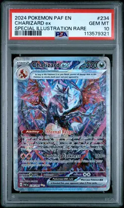 2024 POKEMON PAF EN-PALDEAN FATES SPECIAL ILLUSTRATION RARE CHARIZARD EX PSA 10 - Image 1