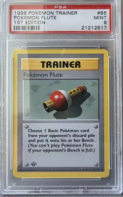 1999 Pokemon - 1st Edition Shadowless Pokemon Flute Base Set 86/102 PSA 9 Mint! - Image 1