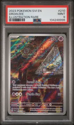 2023 POKEMON SVI EN-SCARLET & VIOLET ILLUSTRATION RARE #210 DROWZEE PSA 9 - Image 1