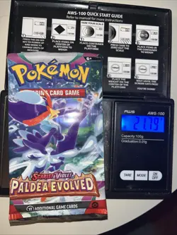 Heavy 21.79g Pokemon Sealed Paldea Evolved Booster Pack - Image 1