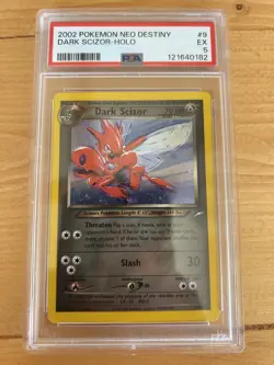 2002 Pokemon Neo Destiny Dark Scizor-Holo PSA 5 - Image 1