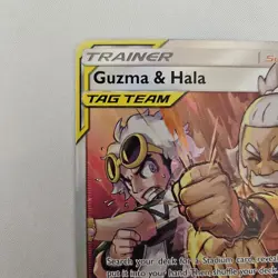 Guzma & Hala 229/236 Cosmic Eclipse Full Art Trainer Tag Team Pokemon Holo NM - Image 2