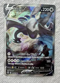 Lugia V ( Alternate Full Art ) Ultra Rare 186/195 Silver Tempest DAMAGED - Image 1