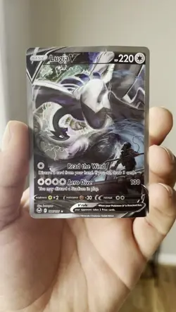 Lugia V ( Alternate Full Art ) Ultra Rare 186/195 Silver Tempest DAMAGED - Image 2