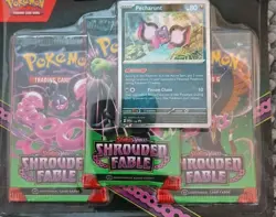 Pokemon TCG Scarlet & Violet Shrouded Fable Pecharunt 3 Pack Blister - Image 1