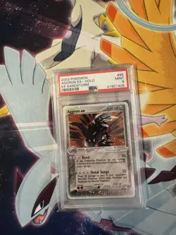 2003 Pokemon Ex Sandstorm Aggron Ex Holo 95/100 - PSA 9 MINT - Image 1