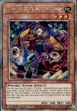 Noh-P.U.N.K. Ze Amin - Platinum Secret Rare 1st Edition RA04-EN293 - NM - YuGiOh - Image 1