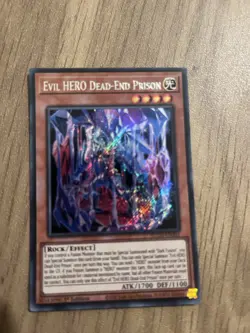 YUGIOH EVIL HERO DEAD-END PRISON SECRET RARE NM SUDA-EN002 - Image 1