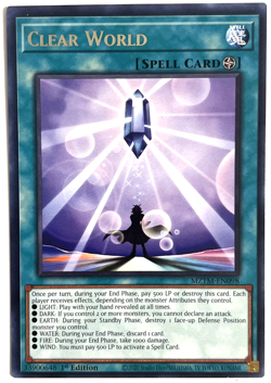 Yu-Gi-Oh! Clear World MZTM-EN098 1st Edition Field Spell Card - Image 1