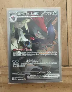 Pokemon TCG N's Zoroark EX Holo Card 185/159 Journey Together NM - Image 1