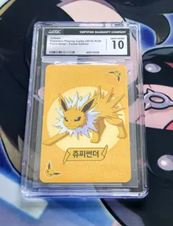 CGC 10 Jolteon KOR Point Salad 2019 Pokemon Playing Card - Image 1