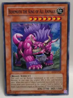 Yu-Gi-Oh Behemoth The King Of All Animals FET-EN014 Unlimited Super Rare LP Card - Image 1