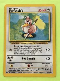 Farfetch'd 027/102 Base Set Regular never played/nice card - Image 1