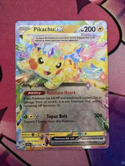 Pikachu ex 057/191 Sv08: Surging Sparks Holo Double Rare Near Mint English Card - Image 1