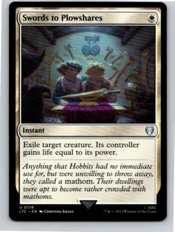 Magic the Gathering Swords to Plowshares Lord of the Rings Commander MTG - Image 1
