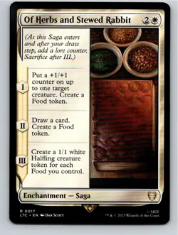 Magic the Gathering Of Herbs and Stewed Rabbit Lord of the Rings Commander MTG - Image 1