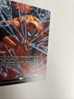 Tangle Borderless Nonfoil Spiderman MTG Miscut - Image 2