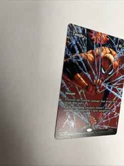 Tangle Borderless Nonfoil Spiderman MTG Miscut - Image 5