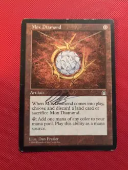Mox Diamond LP/MP Signed Stronghold MTG Magic - Image 1