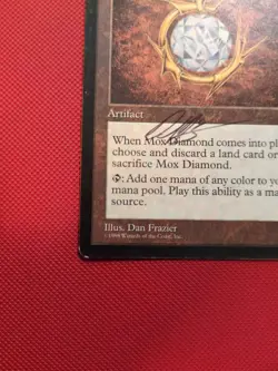 Mox Diamond LP/MP Signed Stronghold MTG Magic - Image 2