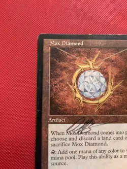 Mox Diamond LP/MP Signed Stronghold MTG Magic - Image 3