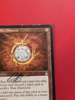 Mox Diamond LP/MP Signed Stronghold MTG Magic - Image 4
