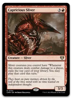 Capricious Sliver #734 (NM) Commander Masters CMM Magic MTG - Image 1