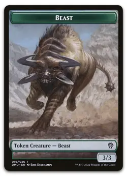 Beast Token #16 (NM) Dominaria United DMU Magic MTG - Image 1