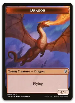 Dragon Token #11 (NM) Baldur's Gate CLB Magic MTG - Image 1