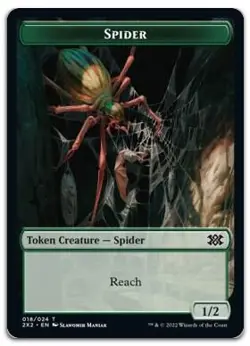 Spider // Soldier Double-Sided Token #18 // 7 NM Double Masters 2022 Magic MTG - Image 1