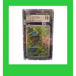 Bulbasaur Pokemon 2023 Japanese 151-166/165 Art Rare Holo CGC Gem Mint 10 - Image 1