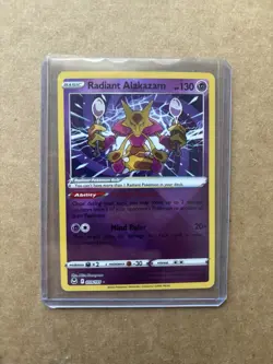 Radiant Alakazam 059/195 Pokemon Silver Tempest NM Holo - Image 1