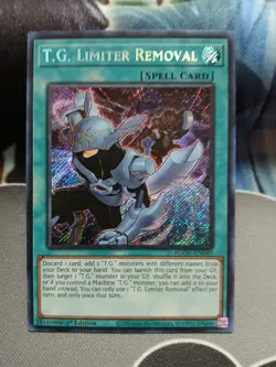 Yugioh T.G. Limiter Removal Secret Rare AGOV-EN049 1st Ed Near Mint - Image 1