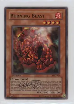 Burning Beast 1st Ed. YuGiOh Magician's Force #MFC-016 2003 - Image 1