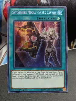 Yugioh Sky Striker Mecha - Shark Cannon Secret Rare DASA-EN036 1st Ed Near Mint - Image 1