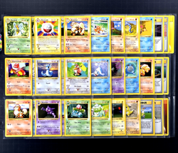 1999 Pokemon BASE SET SHADOWLESS Edition NEAR COMPLETE Non Holo Cards Lot RARE + - Image 1