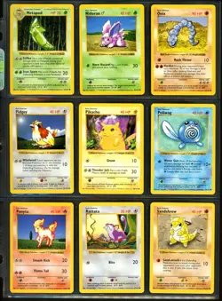 1999 Pokemon BASE SET SHADOWLESS Edition NEAR COMPLETE Non Holo Cards Lot RARE + - Image 5