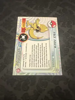 Abra #63 Pokemon Topps Series 1 Card (Blue Label) - Image 2